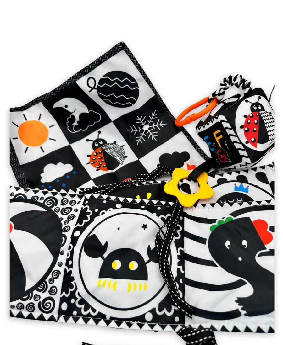 Early Education Black and White High Contrast Sensory Toys Set